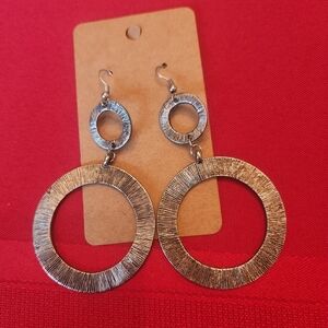 Silver Circles Dangle Earrings